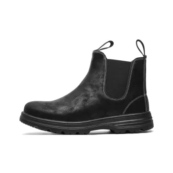 Chi Wolf Short Chelsea Boots Men's Black
