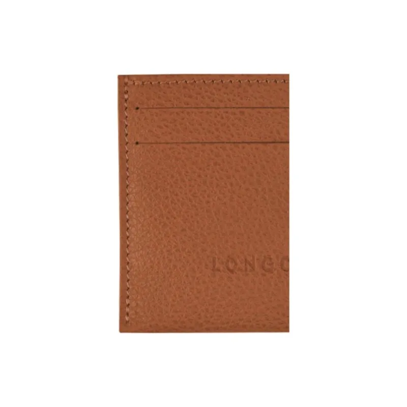 LONGCHAMP Le Foulonné Cow Leather Card Holder Card Holder Unisex Brown-3