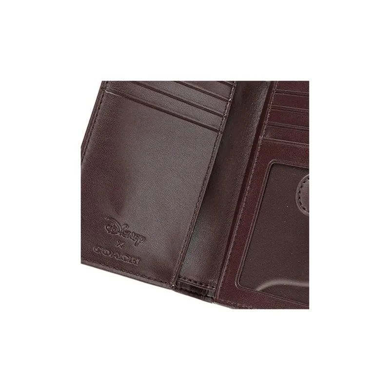 COACH Corner Zip Canvas Wallet Mini Women's Tulip Pink With Silver-4