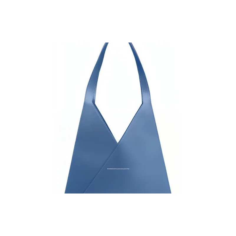 Maison Margiela Cow Leather Tote Bag Shopping Bag Shoulder Bag Handbag Women's Blue-3