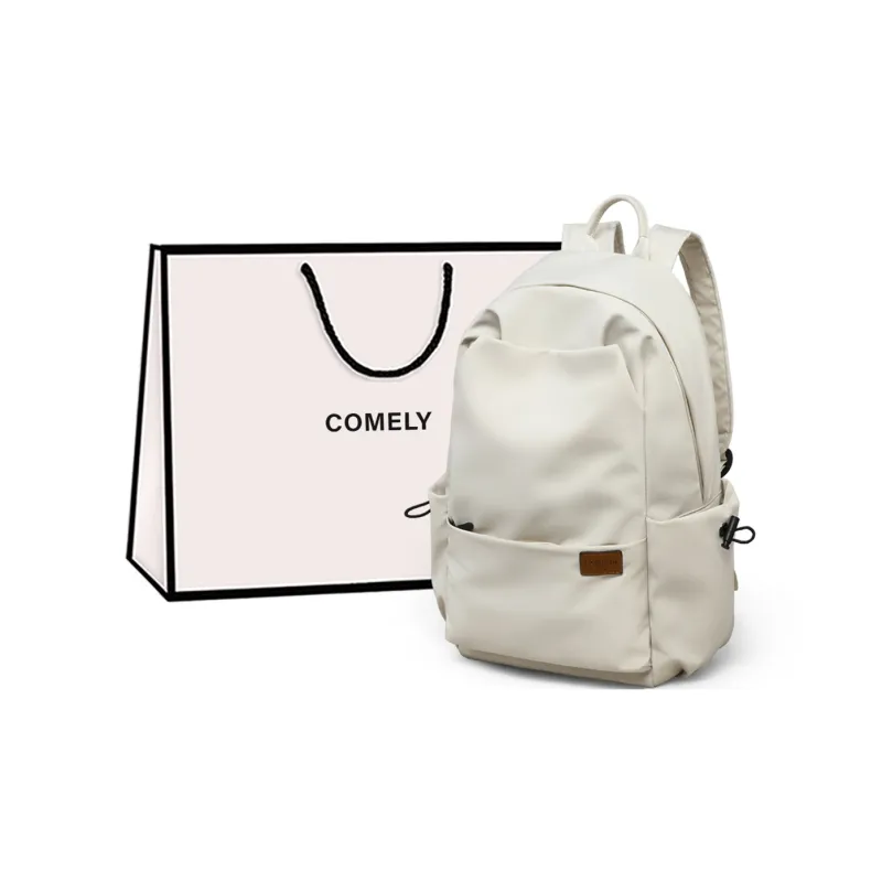 COMELY Fabric Laptop Backpack Regular Unisex Black-6