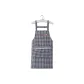 Straps Plaid Apron Black
