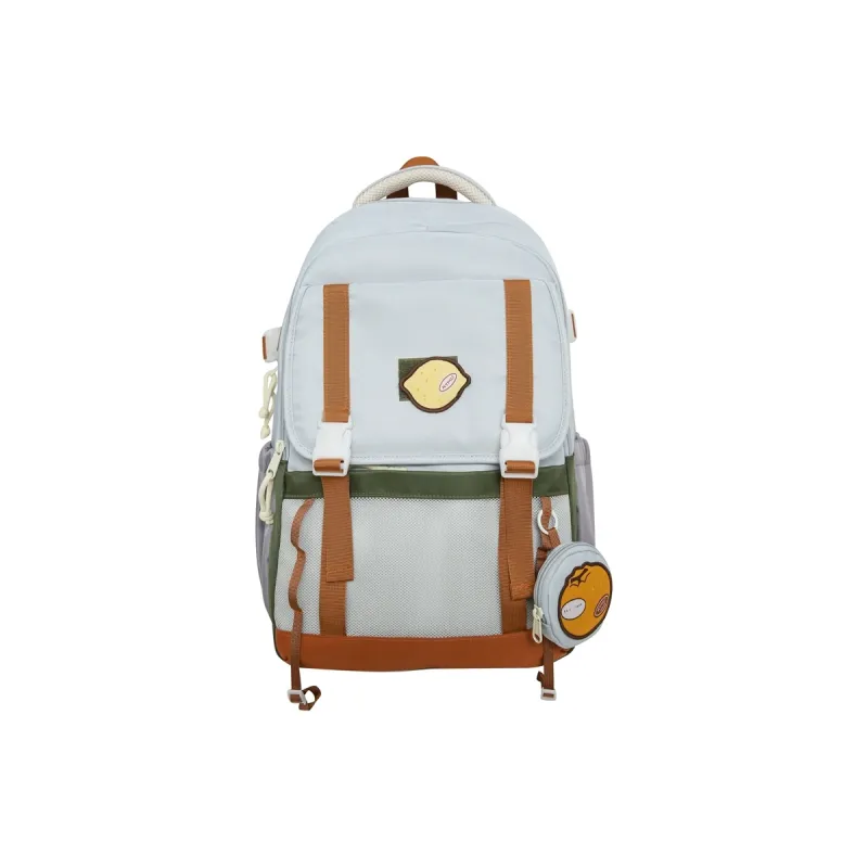 GOBLIN SHARKS 1759 Nylon Backpack Unisex White/Black/Red/Gray-16