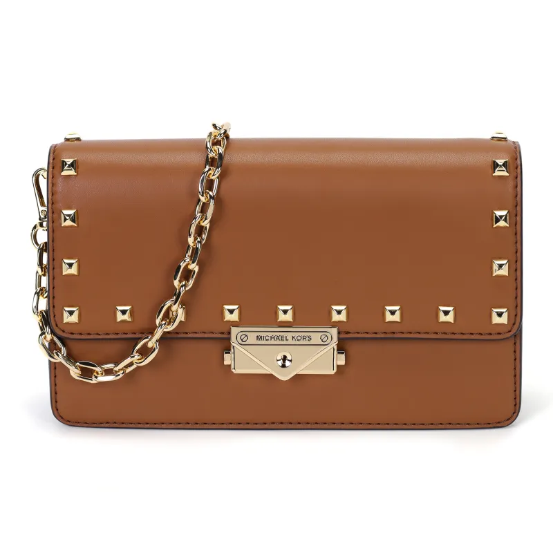 MICHAEL KORS Cece Artificial Leather Envelope Bag, Shoulder Bag, Crossbody Bag Medium Size Women's Brown-1