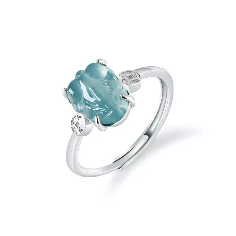 Emerald Glutinous Jade Jadeite Rings Women's-2