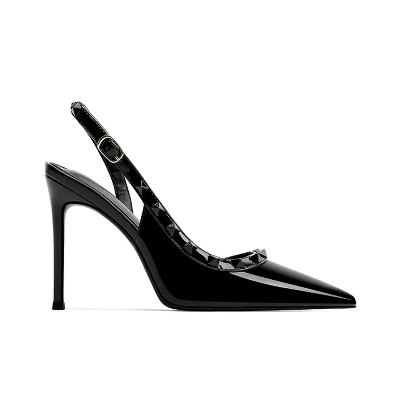 MCKP Slim Heel High Heels 8cm Women's Black-1