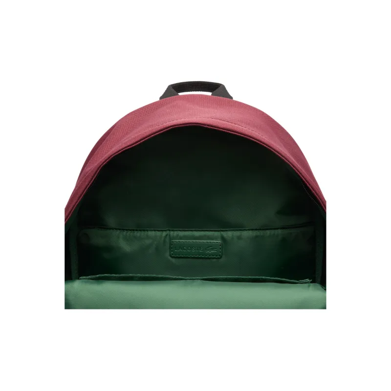 LACOSTE Recycled Polyester Backpack Regular Unisex Red-4