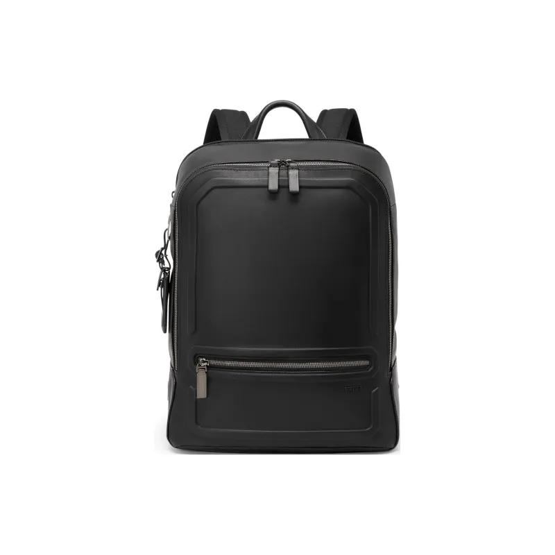 TUMI Harrison Leather Backpack Unisex Black-0