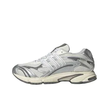 Adidas Originals Temper Run 2.0 Anti Slip Wear Resistant Low Top Chunky Sneakers Unisex White Silver