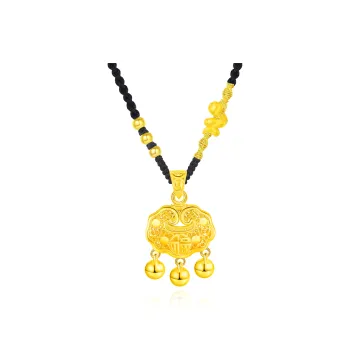 Master Kim Gold Accents Gold Necklace Unisex