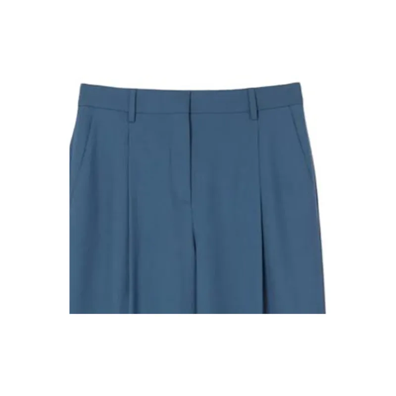 Burberry Casual Pants Women's Soft Marine Blue-4