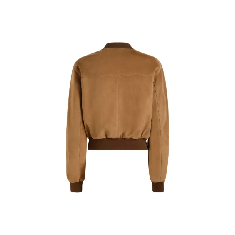 BALLY Zip fastened Suede Bomber Jacket-1