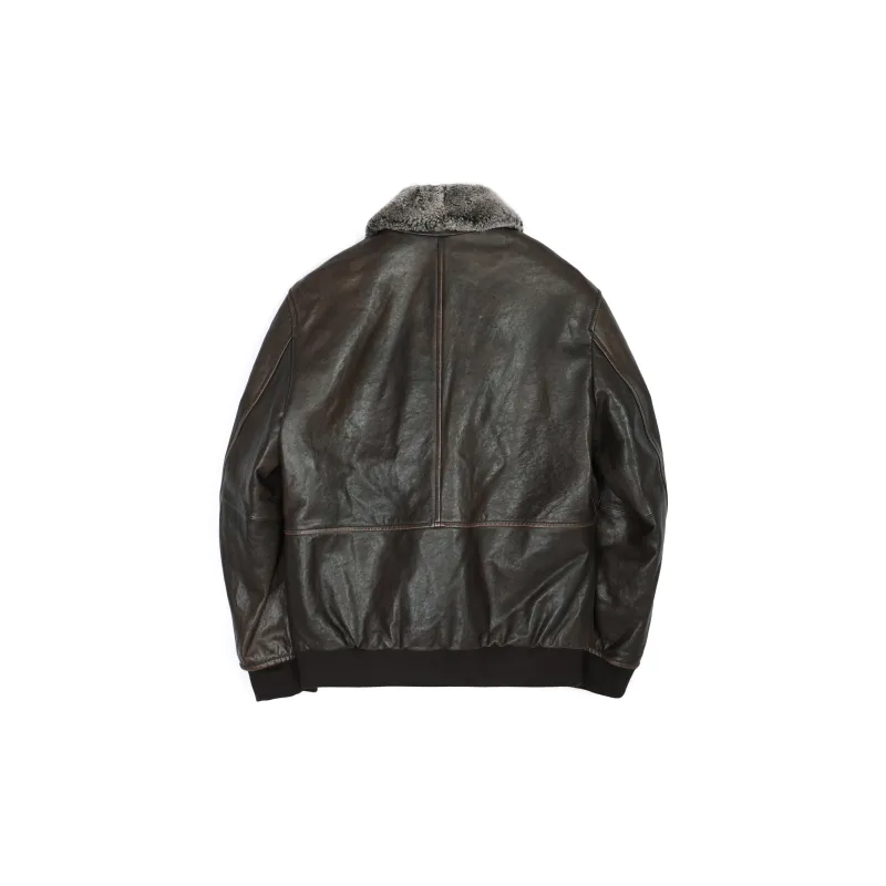 MCS Leather Jacket Men's Dark Coffee-1
