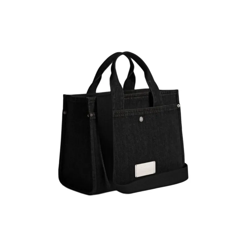 COACH Cargo Fabric Tote Bag Shopping Bag Shoulder Bag Crossbody Bag Handbag Large Size Women's Black-1
