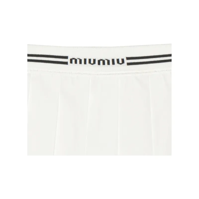 MIU MIU SS23 Casual Short Skirts Women's White-3