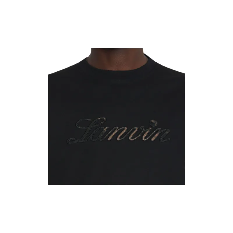 Lanvin Logo Denim T Shirt-5
