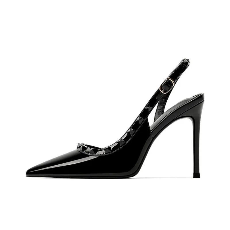 MCKP Slim Heel High Heels 8cm Women's Black-0