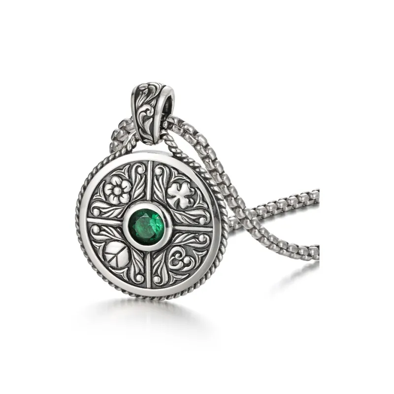 IDEAGEMER 925 Sterling Silver Necklaces Men's-3