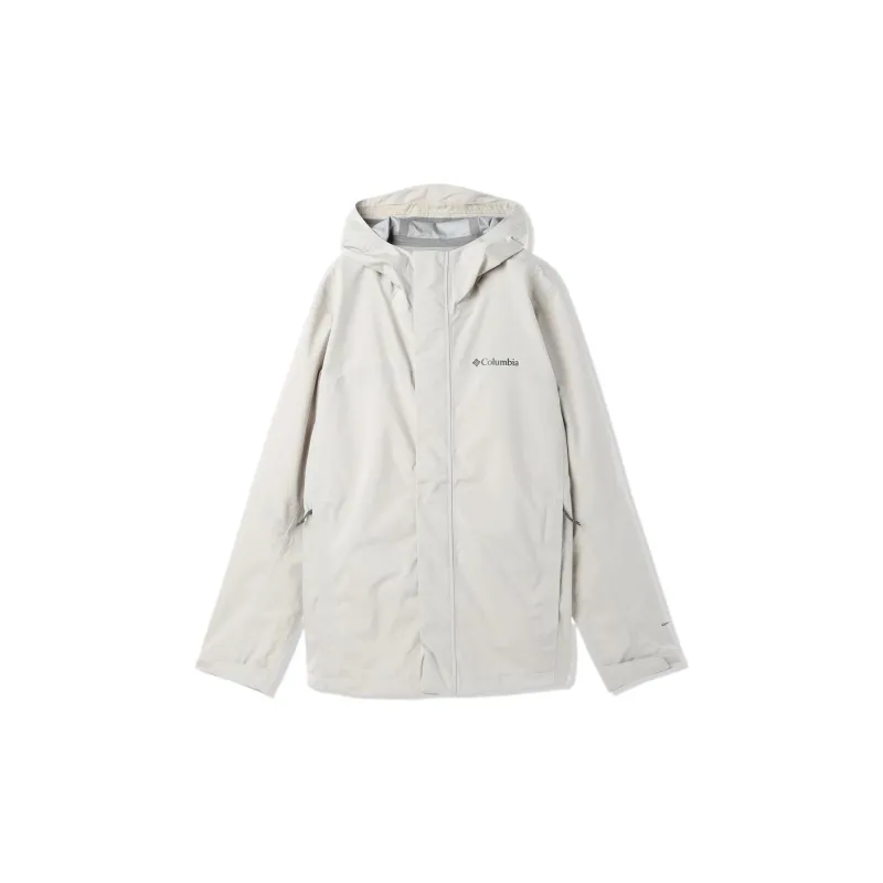 Columbia Waterproof, Windproof, Thermal, And Rainproof Windbreaker Jacket Men's Milk White-0