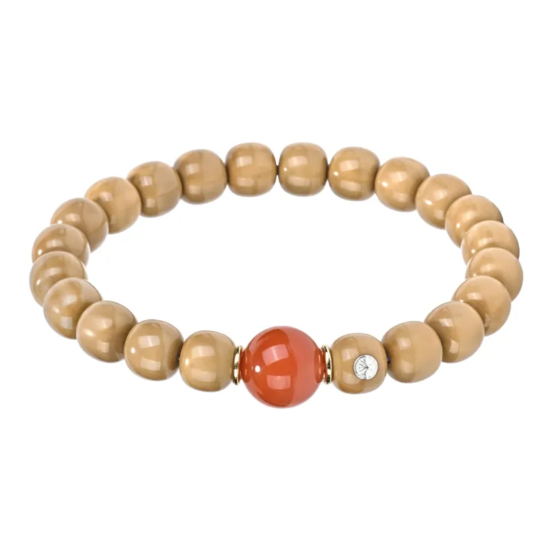 Yulan Wenwan Monkey Head Walnut Vintage Beaded Bracelet Unisex-2