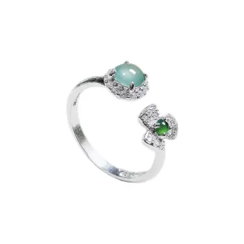 PUPAN Ice Type Jadeite Rings Women's