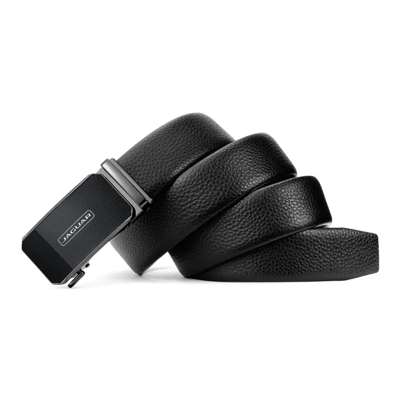 JAGUAR Cow Leather Leather Belts Men's Black Width  3.5cm-2