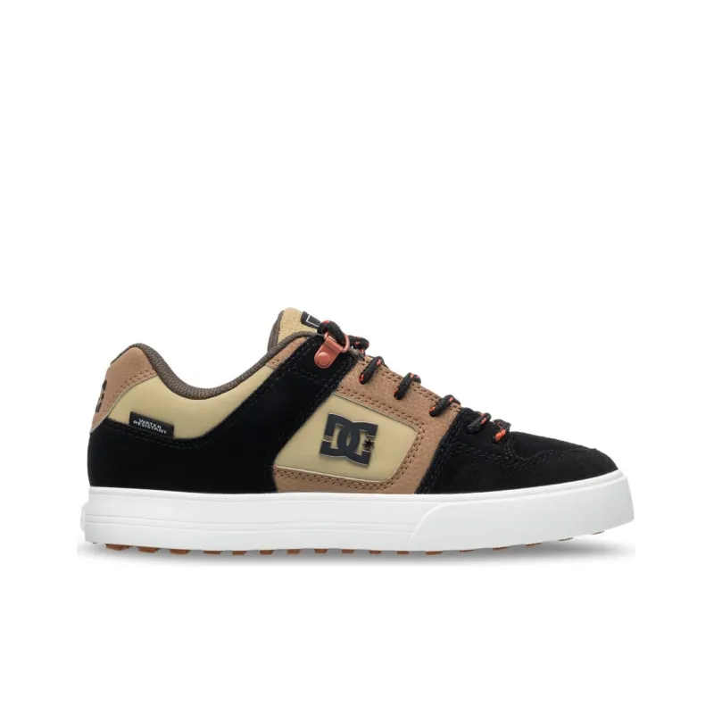 DC Shoes PURE WNT Slip-Resistant Low-Top Skateboard Shoes Men's Black Brown-2