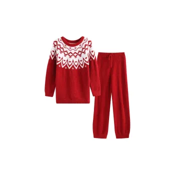 Wabi Town Pajama Set Women's Vintage Red