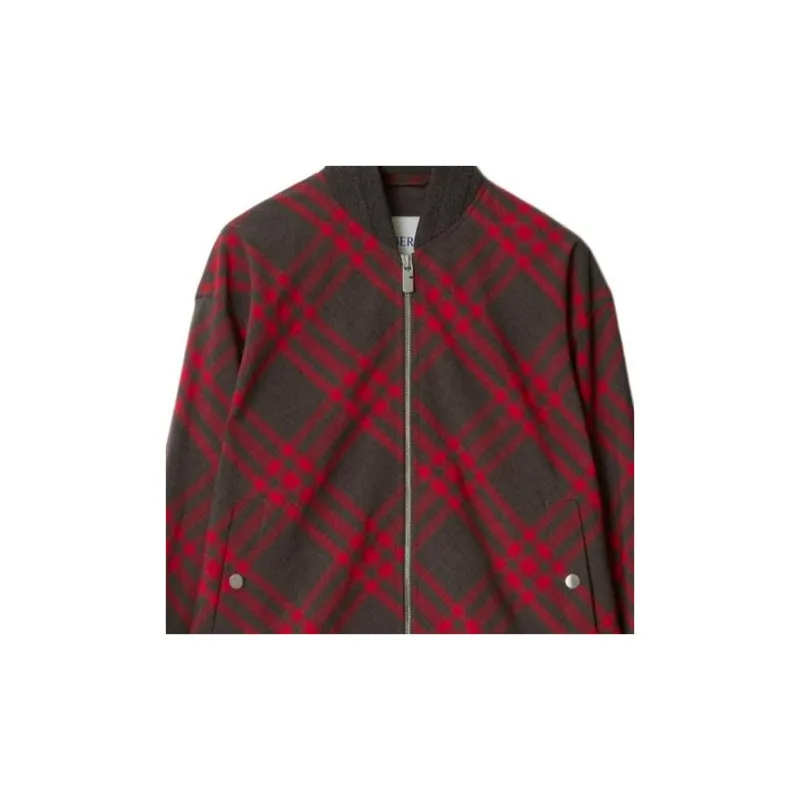 Burberry Checked Belted Waist Bomber Jacket-2