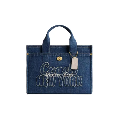 COACH Denim Tote Bag, Shopping Bag, Shoulder Bag, Crossbody Bag, Handbag Tubas Women's Blue