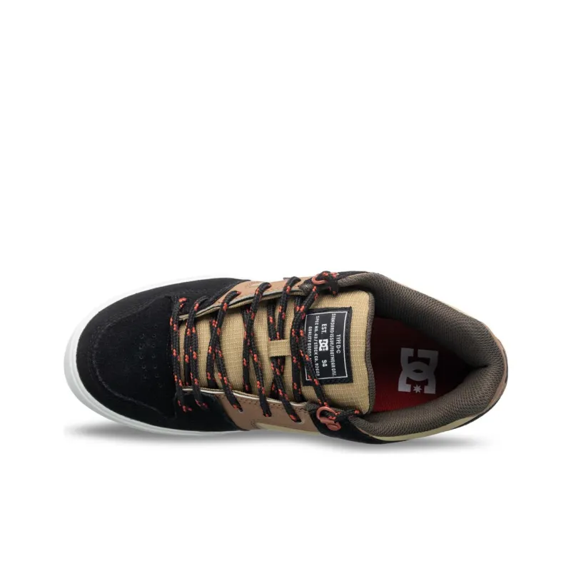 DC Shoes PURE WNT Slip-Resistant Low-Top Skateboard Shoes Men's Black Brown-1