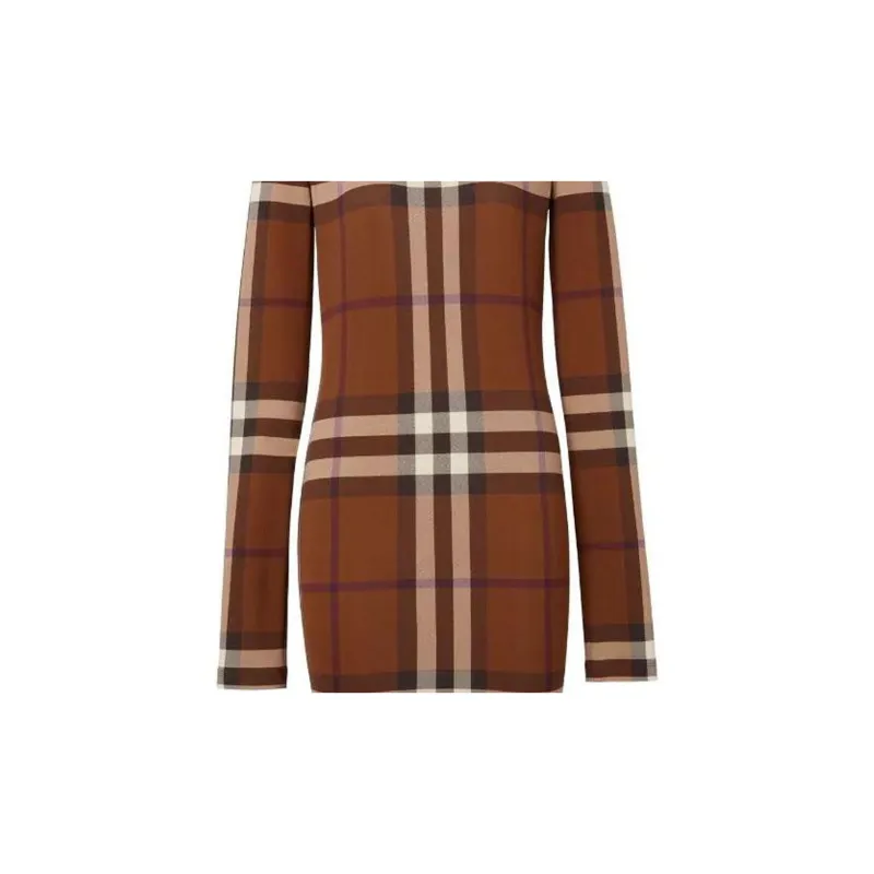 Burberry Exaggerated Check Jersey Dress-4