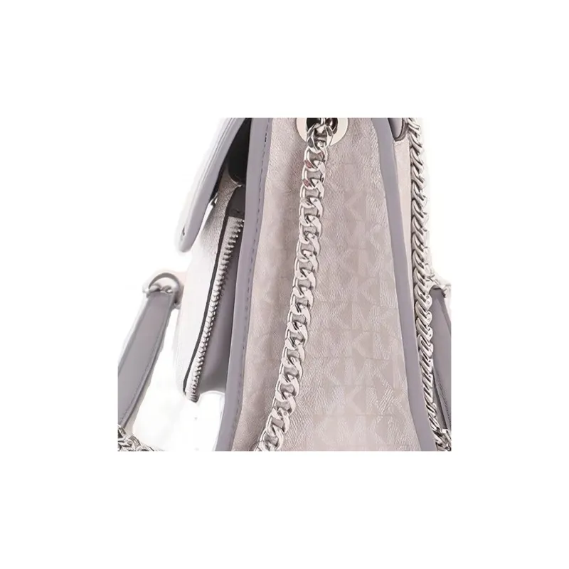 MICHAEL KORS Regina Leather Shoulder Bag Crossbody Bag Women's Gray White-4