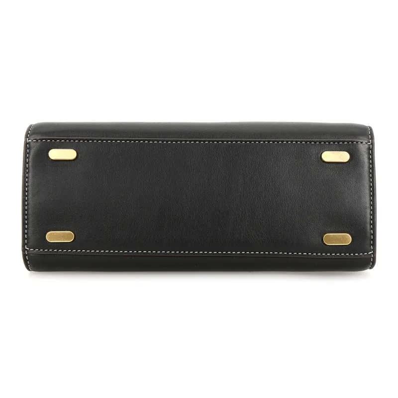 TORY BURCH Lee Radziwill Cow Leather Shoulder Bag, Crossbody Bag, Handbag Trumpets Women's Black-3