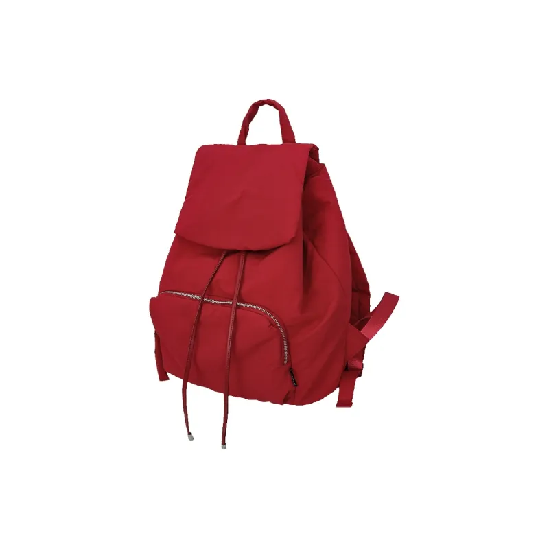 JPJ Fabric Backpack Large Size Unisex Red/Dawn White-1