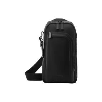 TUMI Leather Sling Bag Men's Black