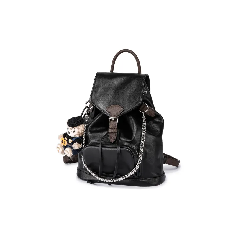 FAIRWHALE PU Backpack Regular Women's Black-1