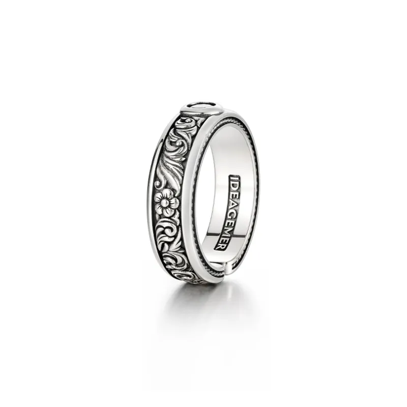 IDEAGEMER 925 Sterling Silver Rings Men's-2