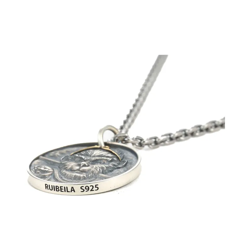 Ruibeila 925 Sterling Silver Necklaces Men's-4