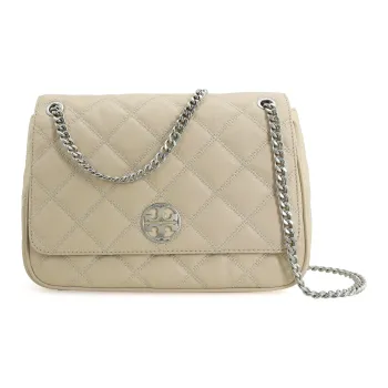 TORY BURCH TB Willa Cow Leather Small Square Bag Shoulder Bag, Crossbody Bag Tubas Women's White