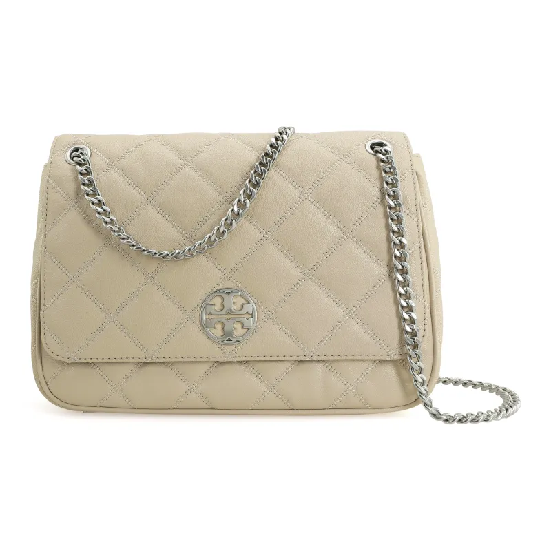 TORY BURCH TB Willa Cow Leather Small Square Bag Shoulder Bag, Crossbody Bag Tubas Women's White-0