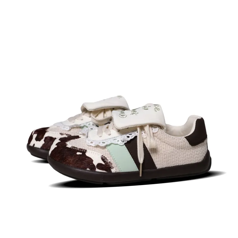 EYGPAP Lace Cream Puff Slip Resistant Low Top Casual Shoes Women's-7