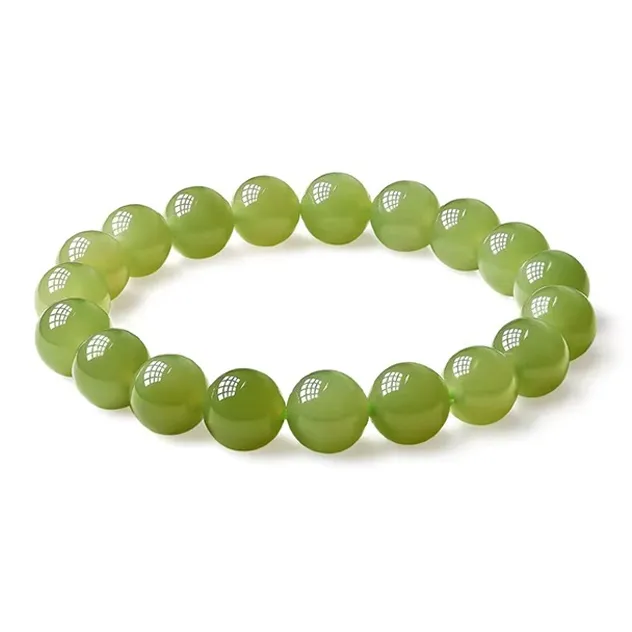 Yagu Hetian Jade Bracelets Pale Greenish White Jade Unisex-0