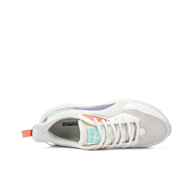 361° Cushioning Wear Resistant Low Top Casual Shoes Women's White Purple Gray-3