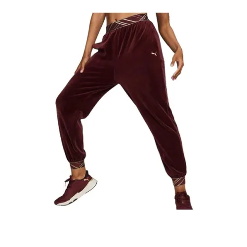 PUMA Knitted Sports Pants Women's Burgundy