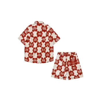 BEAR UNION Shirt Matching Set Unisex Red