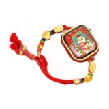 Multicolor Brocade Jade Cord-Wealth Sycee (Single Strap)