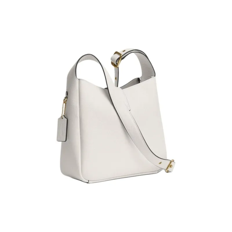 COACH Hadley Cow Leather Crossbody Bag, Shoulder Bag Medium Size Women's Chalk White-2