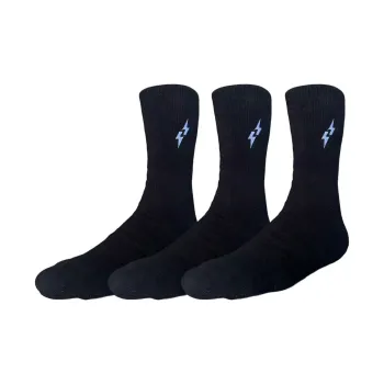 UZPO Basketball Socks Unisex 3 Pack Black