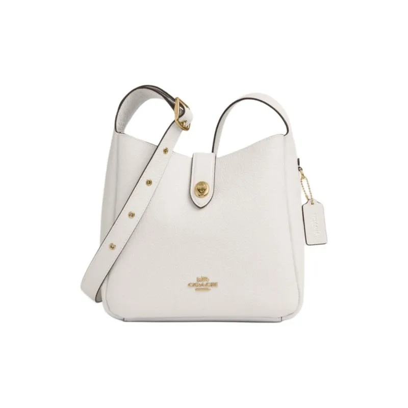 COACH Hadley Cow Leather Crossbody Bag, Shoulder Bag Medium Size Women's Chalk White-0